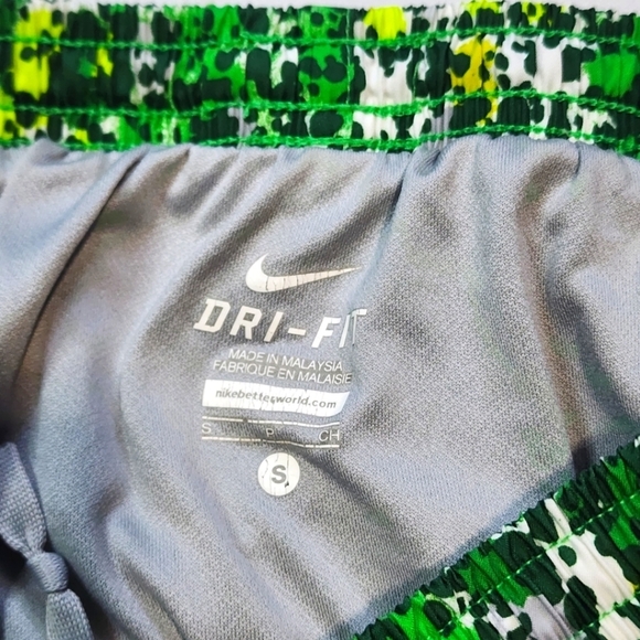 Nike Dri-fit Lined Active Shorts Green Speckled Size Small - Picture 4 of 4